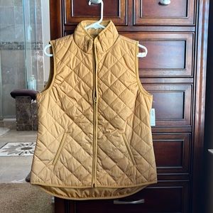 Old Navy Gold Mustard Quilted Vest NWT